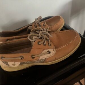 Sperry Men's Brown and Cream Boat Shoes